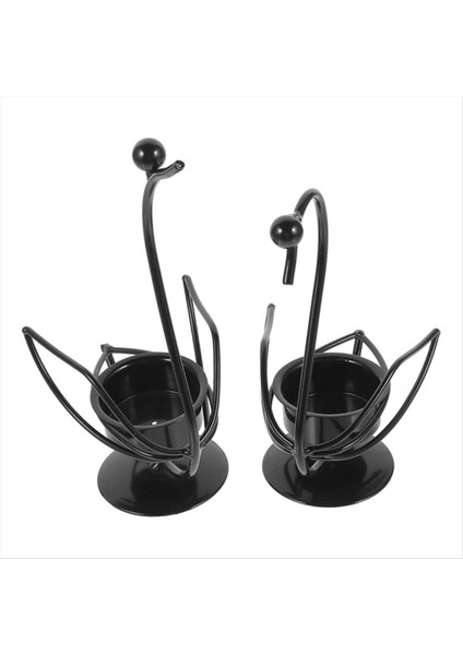 Swan Demir Mum Tutucu Metal Mum Standı Uzun Mum Tutucular Yemek Masa Dekoru Düğün Aşıkları Ferforje Braket B (Yurt Dışından) modelleri