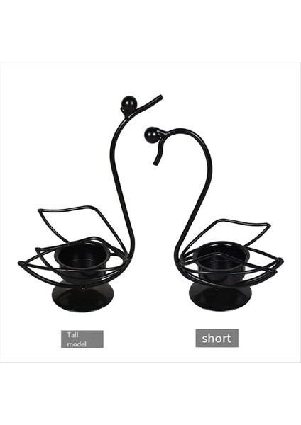 Swan Demir Mum Tutucu Metal Mum Standı Uzun Mum Tutucular Yemek Masa Dekoru Düğün Aşıkları Ferforje Braket B (Yurt Dışından) indirimleri