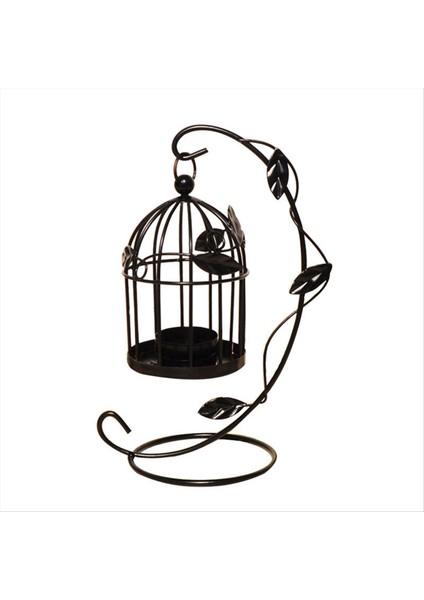Metal Mum Tutucu Boş Kuş Kafesi Vintage Asma Şamdan Fener Ev Düğün Merkezi Dekorasyonu B (Yurt Dışından)