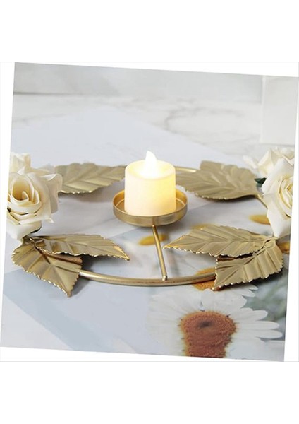 Düğün Şamdan Çiçek Şamdan Çiçek Mum Tutucu Tablolar Için Düğün Centerpieces Gül Çelenk Mum Tutucu D (Yurt Dışından) fiyatları