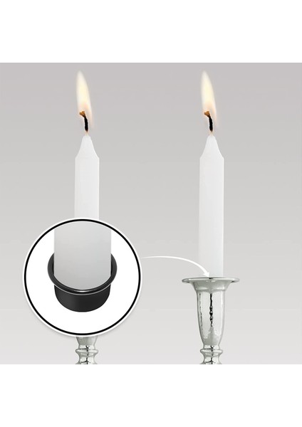 Konik Mumlar Için Mum Tutucular Mum Tutucu Çay Lambaları Mum Ekleme Masa Mumları Mum Tutucu 30 Adet Siyah (Yurt Dışından) fiyatları