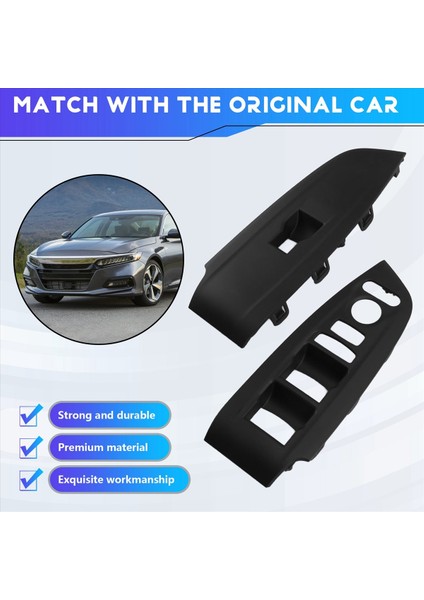 1paır Ön Kapı Pencere Cam Asansör Anahtarı Çerçeve Trim Panel Honda Accord 2018-2021 83592-TVE-H01ZA 83542-TVE-H01ZA (Yurt Dışından) indirimleri