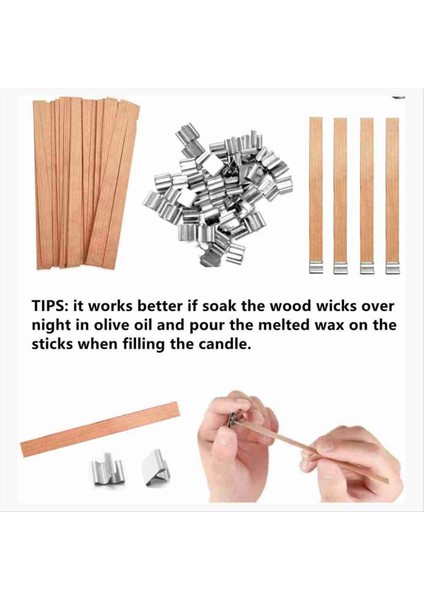 100 Pcs Mumlar Için Ahşap Fitiller Ahşap Mum Fitiller Ahşap Fitiller Mum Yapımı Diy Zanaat (Yurt Dışından) fiyatları
