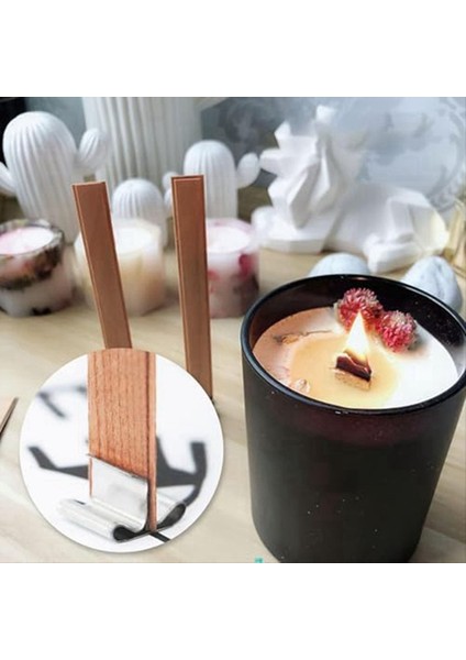 Mumlar Için Ahşap Fitiller Fitil Düzeltme Kesici ile Ahşap Fitiller Ahşap Fitil Mum Yapımı Kit Mum Yapımı Için (Yurt Dışından) fiyatları