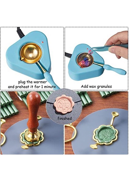 Elektrikli Balmumu Seap Isıtıcı Balmumu Mühür Kiti Balmumu Mühür Kaşığı ve Cımbız Eritme Balmumu Mühür Kiti 2 Balmumu Mühür Kalıp Tapası (Yurt Dışından) fiyatları
