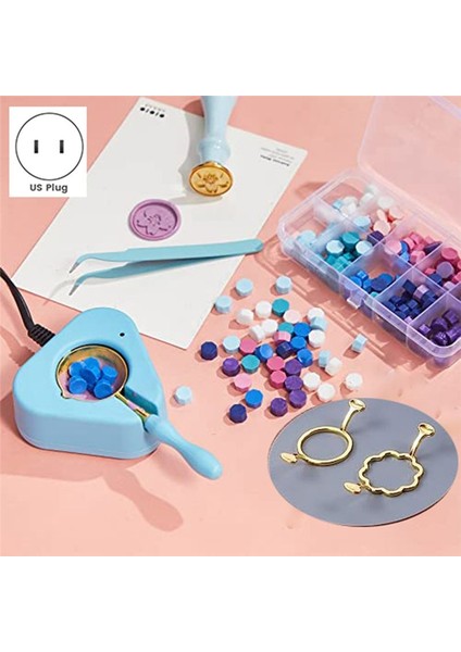 Elektrikli Balmumu Seap Isıtıcı Balmumu Mühür Kiti Balmumu Mühür Kaşığı ve Cımbız Eritme Balmumu Mühür Kiti 2 Balmumu Mühür Kalıp Tapası (Yurt Dışından) indirimleri