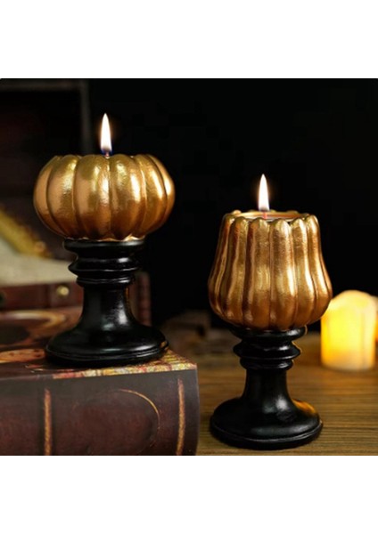 Cadılar Bayramı Dekorasyon Kabak Mum Tutucu Süs Masaüstü Dekorasyon Mum Tutucu Reçine Mum Tutucu Süsleme Tur (Yurt Dışından) fırsatları
