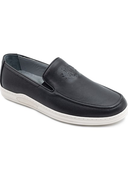 Modero Hakiki Deri Hafif Taban Siyah Erkek Casual Loafer Ayakkabı
