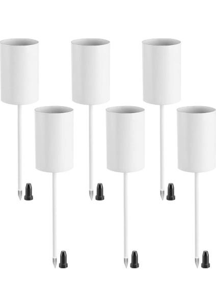 Mum Tutucular Advent Çelenk Mum Çubuklar Advent Çelenk Mum Tutucu Şişli Konik Mumlar 6pcs Beyaz (Yurt Dışından)