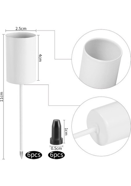 Mum Tutucular Advent Çelenk Mum Çubuklar Advent Çelenk Mum Tutucu Şişli Konik Mumlar 6pcs Beyaz (Yurt Dışından) fiyatları