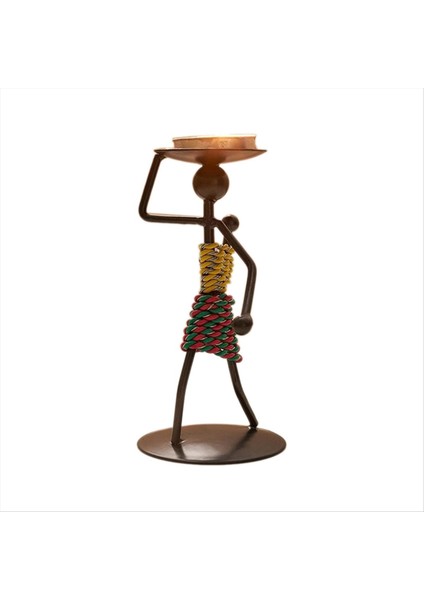 El Yapımı Mum Tutucu El Sanatları Minyatür Dövülmüş Mum Tutucu Dekorasyon Retro Mum Tutucu A (Yurt Dışından)