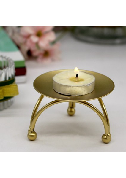 Avrupa Tarzı Şamdan Demir Mum Tutucular Retro Yuvarlak Masa Altın Ev Şenlikli Süsleme 2 Adet (Yurt Dışından) fırsatları