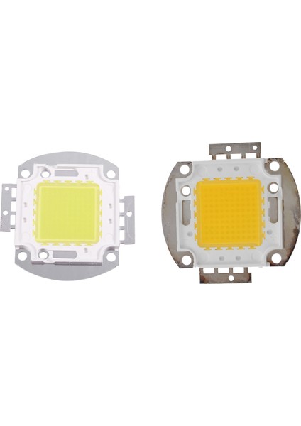 2 Adet LED Çip 100W 7500LM Ampul Lamba Spot Işığı Yüksek Güç Entegre Dıy Beyaz ve Sıcak Beyaz (Yurt Dışından)
