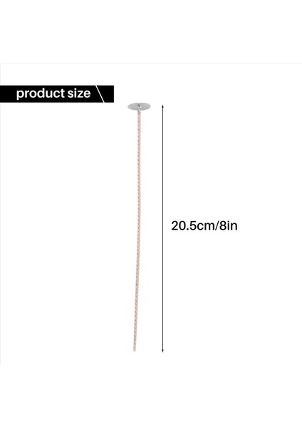 Soya Mumları Için 500PCS Eko Fitiller Mum Yapımı Için 8 Inç Önceden Ağlanmış Mum Fitil Taban ile Kalın Mum Fitil (Yurt Dışından)