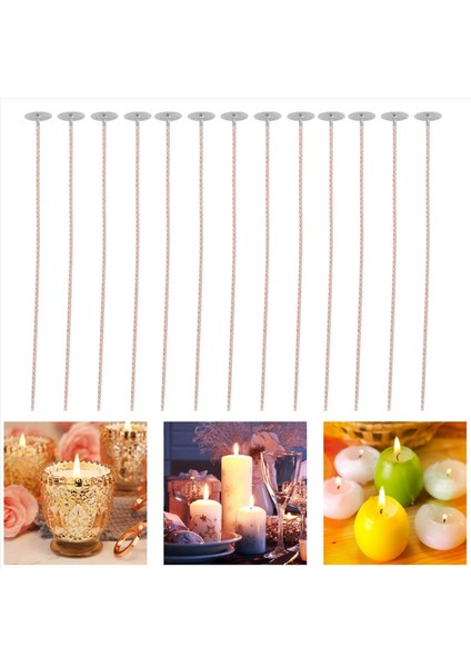 Soya Mumları Için 500PCS Eko Fitiller Mum Yapımı Için 8 Inç Önceden Ağlanmış Mum Fitil Taban ile Kalın Mum Fitil (Yurt Dışından) indirimleri