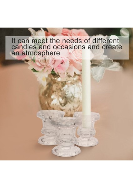 6 Paket Cam Mum Tutucular Temiz Şamdan Tutucular 1 85 Inçlik Sütuna Veya 7/8 Inç Konik Mum (Yurt Dışından) indirimleri