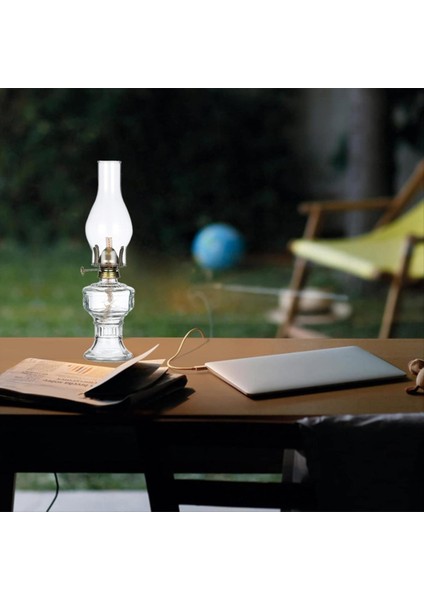 Rustik Yağ Lambası Vintage Cam Kömür Lambası Yağ Lambaları Iç Mekan Için Ev Dekoru Aydınlatma Yağı Fener Sarı (Yurt Dışından) indirimleri