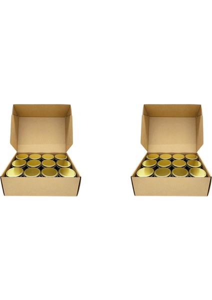 Mum Tenekeleri 48 Parça 4 Oz Metal Mum Kap Mum Sanat ve El Sanatları Kuru Depolama Altın Yapmak Için (Yurt Dışından)