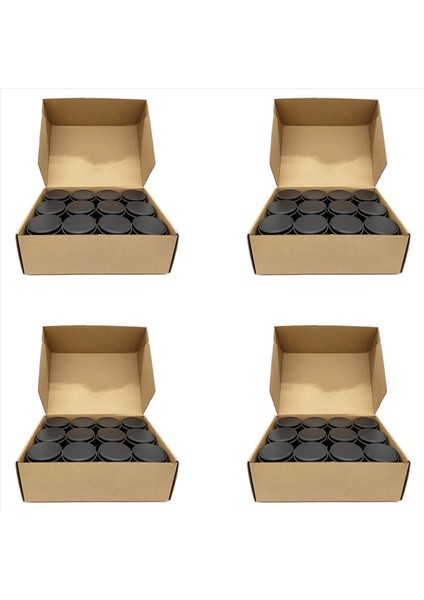 Mum Tenekeleri 96 Parça 4 Oz Metal Mum Kap Mum Sanat ve El Sanatları Kuru Depolama Siyah Yapmak Için (Yurt Dışından)