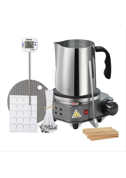 Mum Yapımı Için Sıcak Plakalı Mum Yapma Kiti Eritme Potu ile Yeni Başlayanlar Için Mum Yapma Kiti (Yurt Dışından)