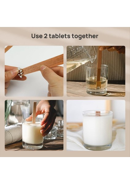 Ahşap Mum Fitiller Mum Yapımı Için 100 Ahşap Fitil Ahşap Fitiller+Mum Yapımı Için Metal Klipler Mum Diy Zanaat A (Yurt Dışından) indirimleri