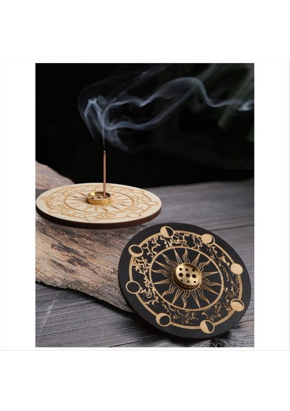 2 Adet Ev Dekorasyonu Meditasyon Yoga Ahşap Rengi B Için Tütsü Sahibi (Yurt Dışından) modelleri