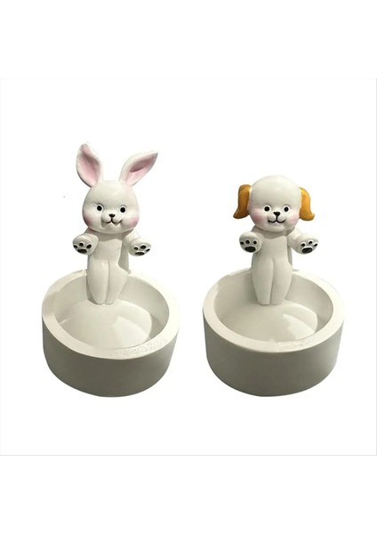 2 Adet Karikatür Mum Tutucu Adak Mum Tutucular Mum Şamalar Için Mum Tutucu Masa Için Şirin Mum Bir (Yurt Dışından)