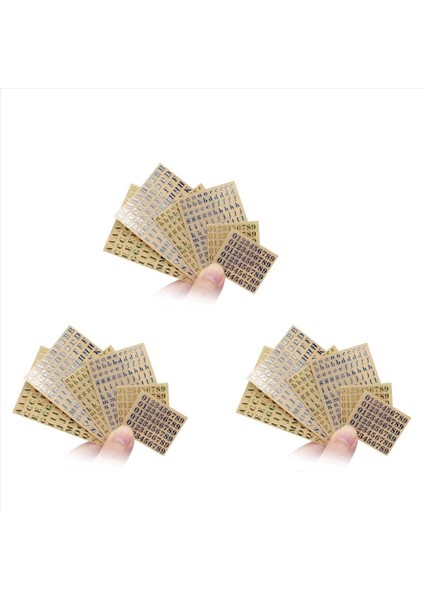 18 Yaprak Küçük 0 18 Inç Alfabe Sayısı Çıkartmalar Parıltı Alaşım Kendi Yapışkan Harfler Çıkartmalar Altın/gümüş (4 5mm) (Yurt Dışından)