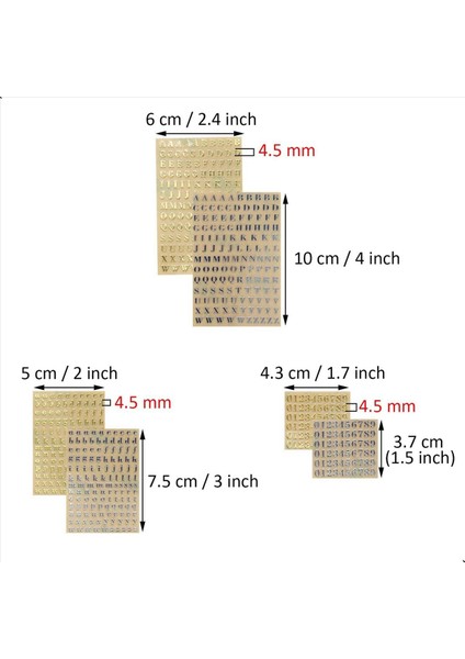 18 Yaprak Küçük 0 18 Inç Alfabe Sayısı Çıkartmalar Parıltı Alaşım Kendi Yapışkan Harfler Çıkartmalar Altın/gümüş (4 5mm) (Yurt Dışından) fiyatları