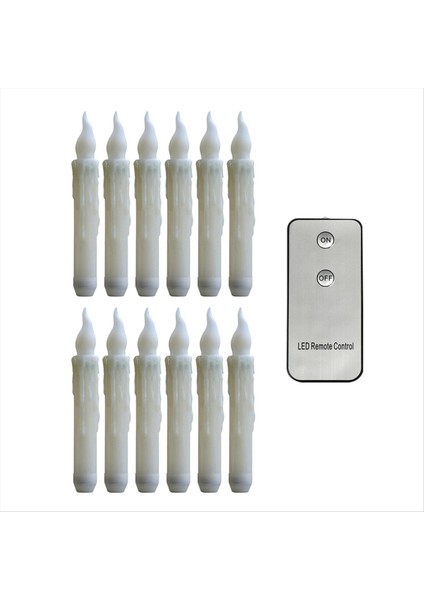 Uzaktan Kumandalı Cadılar Bayramı Mumları Doğum Günü Aile Dekorasyonu Sarı Flaş Için LED Alevsiz Mumlar (Yurt Dışından)