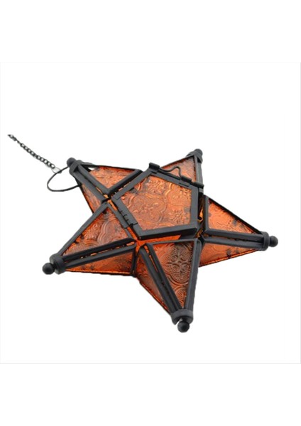 Demir Mum Tutucu Moravian Yıldız Mum Tutucu Yıldız Portakal Çay Işıkları Mumlar Yıldız Fener Mini Fenerler Sarı (Yurt Dışından)