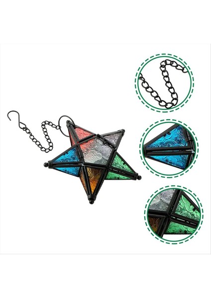 Demir Mum Tutucu Moravian Yıldız Mum Tutucu Yıldız Portakal Çay Işıkları Mumlar Yıldız Fener Mini Fenerler Sarı (Yurt Dışından) modelleri