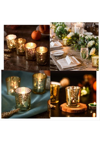 Elektrumanlı Cam Mum Tutucu Düğün Dekorasyonu Batı Gıda Dekorasyonu Avrupa Yıldız Mum Fincan Şamdan C (Yurt Dışından) fiyatları