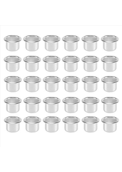 Konik Mumlar Için Mum Tutucular Mum Tutucu Çay Lambaları Mum Ekleme Masa Mumları Mum Tutucu 30 Adet Gümüş (Yurt Dışından) fırsatları