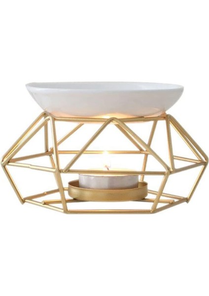 Seramik Koku Lambası Esansiyel Yağ Brülörü Uçucu Yağlar Için Metal Brülör Yuvarlak Seramik Kase ile Melt Brülör (Yurt Dışından)