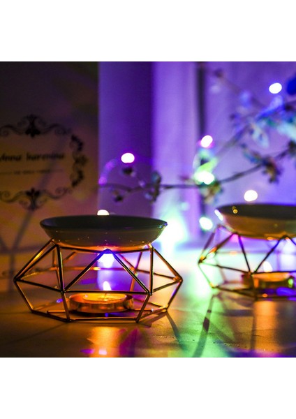 Seramik Koku Lambası Esansiyel Yağ Brülörü Uçucu Yağlar Için Metal Brülör Yuvarlak Seramik Kase ile Melt Brülör (Yurt Dışından) fiyatları