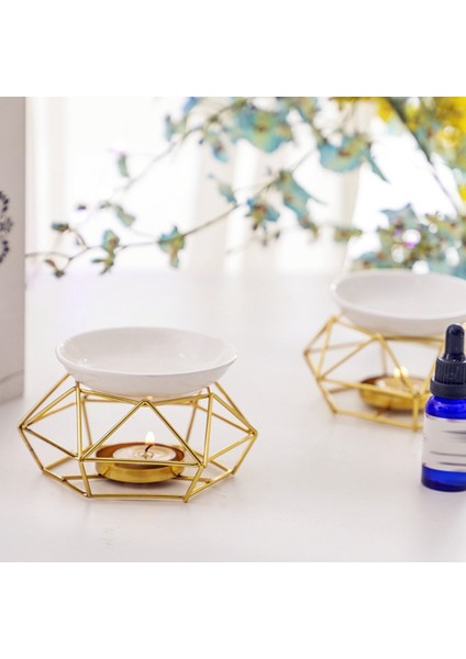 Seramik Koku Lambası Esansiyel Yağ Brülörü Uçucu Yağlar Için Metal Brülör Yuvarlak Seramik Kase ile Melt Brülör (Yurt Dışından) fırsatları