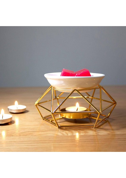 Seramik Koku Lambası Esansiyel Yağ Brülörü Uçucu Yağlar Için Metal Brülör Yuvarlak Seramik Kase ile Melt Brülör (Yurt Dışından) indirimleri