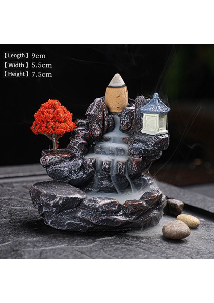 Bir Tütsü Brülör Dağları River Şelalesi Koku Şömine Backflow Duman Senser Tutucu Ev Için Dekorasyon (Yurt Dışından) fiyatları