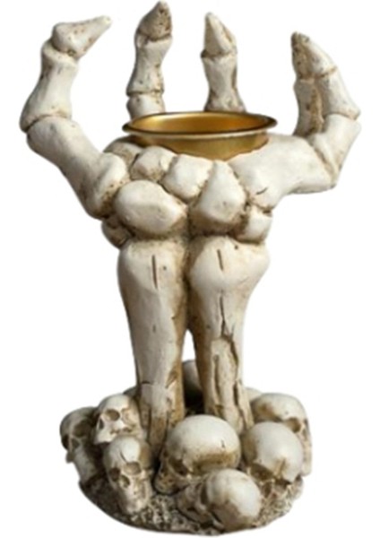 Cadılar Bayramı Tutucu Hayalet El Mum Tutucu Reçine Süsü Hayalet Festival Mum Halder Mum Hafif Beyaz (Yurt Dışından)