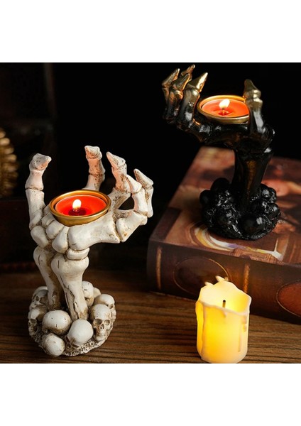 Cadılar Bayramı Tutucu Hayalet El Mum Tutucu Reçine Süsü Hayalet Festival Mum Halder Mum Hafif Beyaz (Yurt Dışından) fiyatları