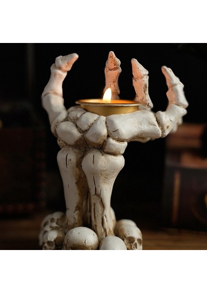 Cadılar Bayramı Tutucu Hayalet El Mum Tutucu Reçine Süsü Hayalet Festival Mum Halder Mum Hafif Beyaz (Yurt Dışından) indirimleri