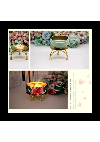 Mum Tutucu Altın Mum Tutucular Seti 4 Dekoratif Demir Sütun Plakası Fit LED &amp Balmumu Mumlar Kaide Mum Stand (Yurt Dışından) fırsatları