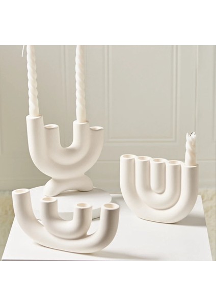 Şamdan Tutucu Seramik Süs Fotoğrafları Ev Dekorasyon Şam Tutucu Nordic Ev Dekor Seramik Şamdan A (Yurt Dışından) modelleri