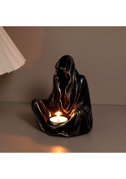 Hayalet Mum Tutucu Cadılar Bayramı Korku Gotik Mum Tutucu Gotik Ürkütücü Çay Işık Korku Mum Tutucu Siyah (Yurt Dışından) modelleri