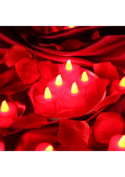 Sevgililer Günü Romantik Gece Seti Için 24 Pcs 2000 Pcs ile Yapay Gül Yaprakları A (Yurt Dışından)