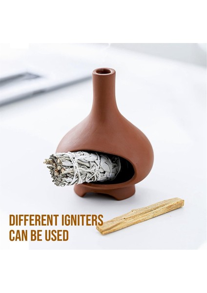 Tütsü Brülör El Yapımı Seramik Tütsü Brülör Baca Yemeği Bozulma Kase Çubuklar Için Sage Fırça (Yurt Dışından) fiyatları