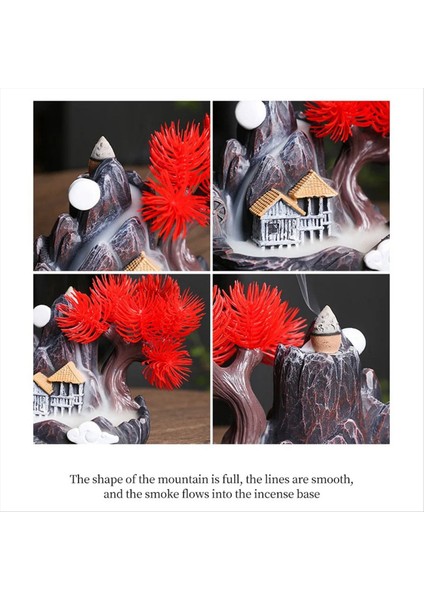 Yüksek Dağ Akan Şelale Backflow Tütsü Brülör Ev Kuzusu Difüzör Tütsü Brülör Dekorasyonu D (Yurt Dışından) modelleri