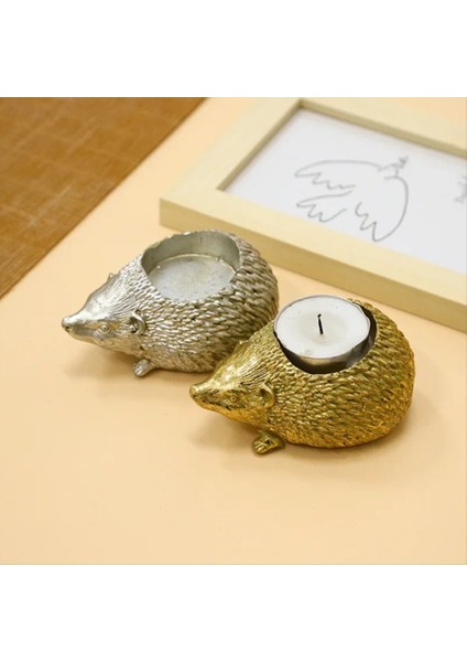 Ev Kirpi Şamdan Süsleri Aromaterapi Reçine Mum Tepsisi Ev Dekorasyon Gümüş (Yurt Dışından) fırsatları