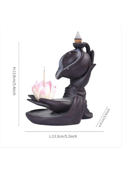 Buda El Backflow Tütsü Burner Buddha Lotus El Backflow Lotus El Vintage Lucky Church Tutucu Kömür A (Yurt Dışından) fırsatları